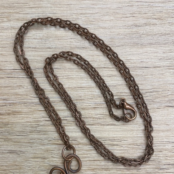 Handmade Wrapped Wire Pendant Necklace Boho Rhinestone - Picture 3 of 6